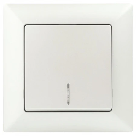 Выключатель одноклавишный ЭРА Intro Solo 10A 250V с подсветкой перламутровый 4-102-06 Б0053568