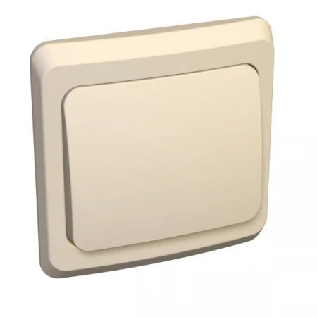 Выключатель одноклавишный Systeme Electric Этюд 10A 250V кремовый BC10-001K