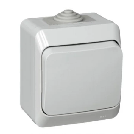 Выключатель одноклавишный Systeme Electric Этюд 10A 250V серый BA10-041C