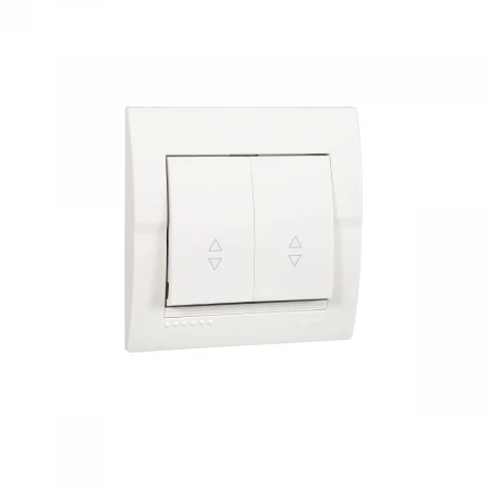 Выключатель проходной двойной Lezard Deriy белый 702-0202-106
