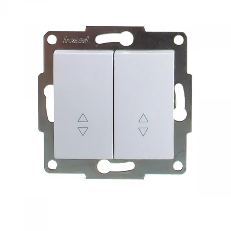 Выключатель проходной двойной Lezard Karina белый 707-0288-106