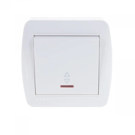 Выключатель проходной с подсветкой Lezard Demet белый 711-0200-114