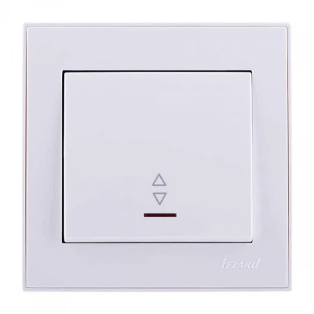 Выключатель проходной с подсветкой Lezard Rain белый 703-0202-114