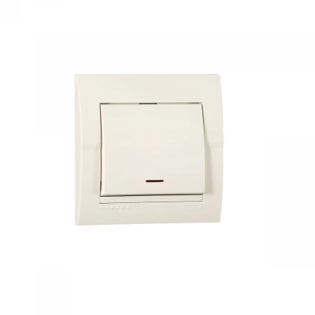 Выключатель с подсветкой Lezard Deriy кремовый 702-0303-111