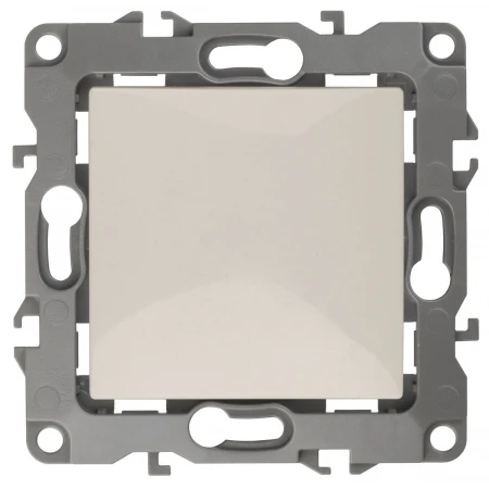Кнопка ЭРА 12 10AX 250V слоновая кость 12-1111-02 Б0047831