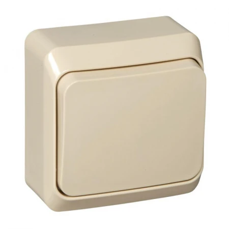 Переключатель одноклавишный проходной Systeme Electric Этюд 10A 250V кремовый BA10-004K