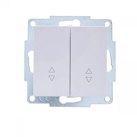 Выключатель проходной двойной Lezard Vesna белый 742-0288-106