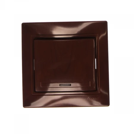 Выключатель с подсветкой Lezard Mira вишня 701-0601-111