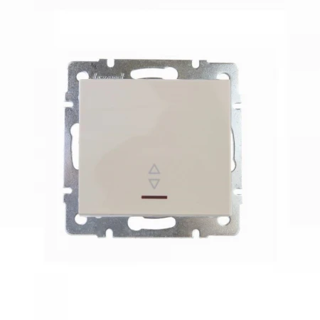 Выключатель проходной с подсветкой Lezard Rain кремовый 703-0388-114