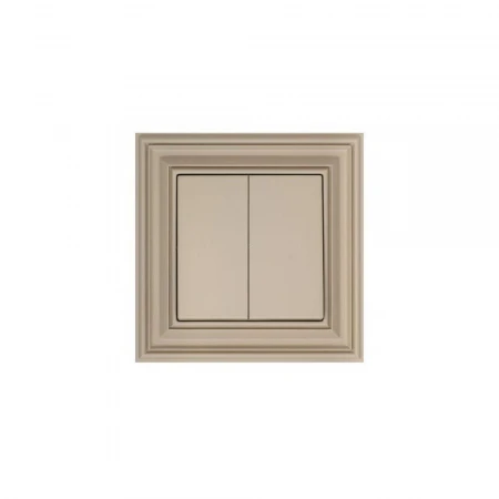 Выключатель двухклавишный Liregus Retro кремовый омбре 29-105