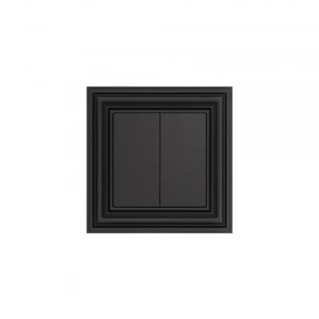 Выключатель двухклавишный Liregus Retro черный матовый 29-205