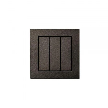Выключатель трехклавишный Liregus Epsilon антрацит 28-104