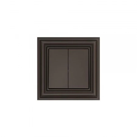 Переключатель двухклавишный Liregus коричневый омбре 29-012