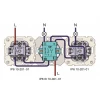 Переключатель двухклавишный Liregus серебро 28-179 Переключатель двухклавишный Liregus серебро 28-179