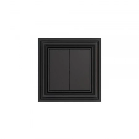 Переключатель двухклавишный Liregus черный матовый 29-212