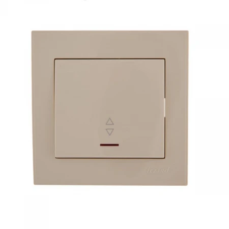 Выключатель проходной с подсветкой Lezard Rain кремовый 703-0303-114