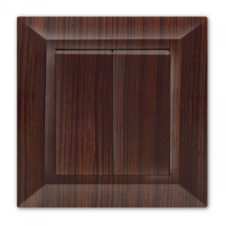 Выключатель двухклавишный Vesta-Electric Roma Mebel коричневый FVK010201FRN