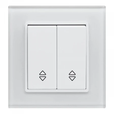 Выключатель двухклавишный проходной Vesta-Electric Exclusive White белый FVK050106BEL