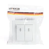 Переключатель двухклавишный Stekker Эрна белый PSW10-9005-01 39919 Переключатель двухклавишный Stekker Эрна белый PSW10-9005-01 39919