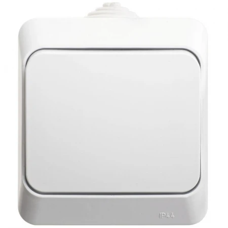 Переключатель одноклавишный проходной Systeme Electric Этюд 10A 250V белый BA10-046B