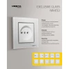 Выключатель одноклавишный проходной Vesta-Electric Exclusive White белый FVK050105BEL