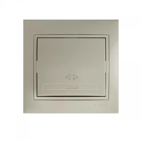 Выключатель промежуточный Lezard Mira кремовый со вставкой 701-0303-107