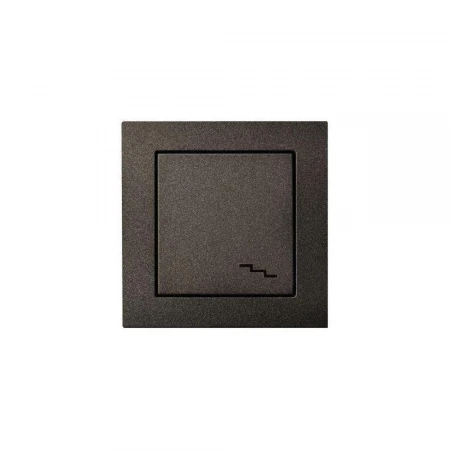 Переключатель одноклавишный Liregus Epsilon антрацит 28-107