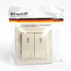 Переключатель двухклавишный Stekker Эрна слоновая кость PSW10-9008-02 39920 Переключатель двухклавишный Stekker Эрна слоновая кость PSW10-9008-02 39920