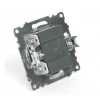 Выключатель двухклавишный Stekker Катрин с подсветкой шоколад GLS10-7102-04 49021 Выключатель двухклавишный Stekker Катрин с подсветкой шоколад GLS10-7102-04 49021