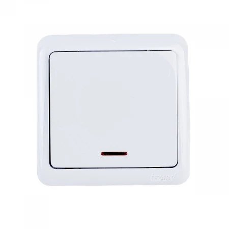 Выключатель с подсветкой Lezard Viola белый 751-0200-111