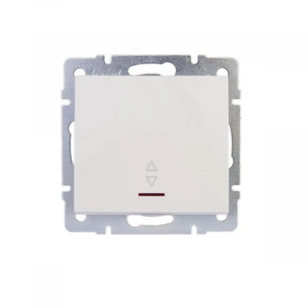 Выключатель проходной с подсветкой Lezard Rain белый 703-0288-114