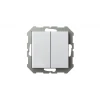Выключатель двухклавишный Liregus Epsilon белый 28-0022