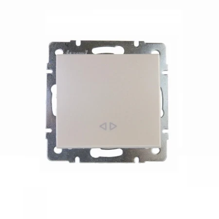 Выключатель промежуточный Lezard Rain белый жемчуг 703-3088-107