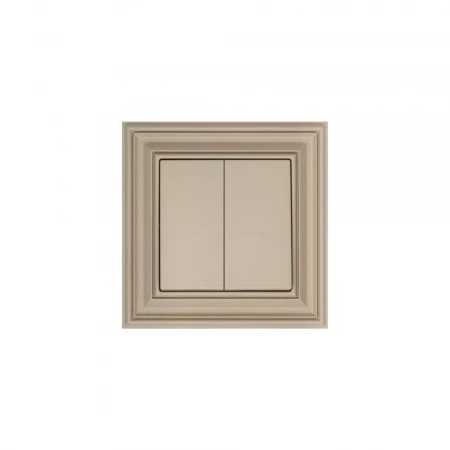 Переключатель двухклавишный Liregus кремовый омбре 29-112