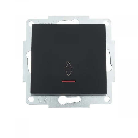 Выключатель проходной с подсв. Lezard Vesna черный 742-4288-114