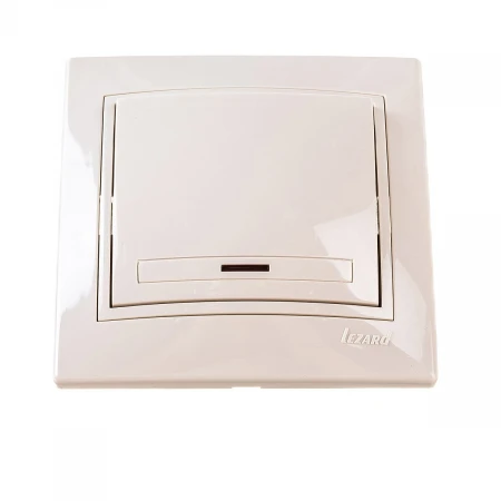 Выключатель с подсветкой Lezard Mira кремовый со вставкой 701-0303-111