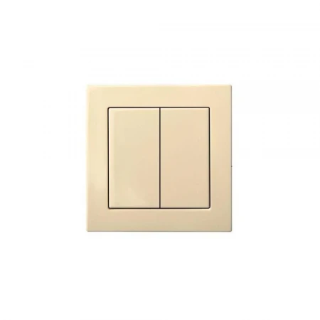 Выключатель двухклавишный Liregus Epsilon бежевый 28-053