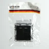 Выключатель двухклавишный Stekker Эрна с подсветкой черный PSW10-9102-03 49147