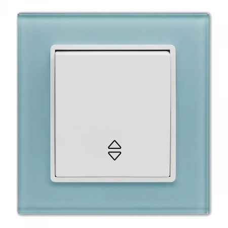 Выключатель одноклавишный проходной Vesta-Electric Exclusive Blue голубой FVK050105SIN