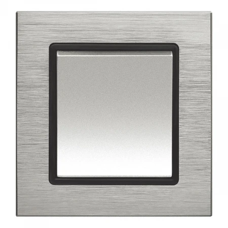 Выключатель одноклавишный Vesta-Electric Exclusive Silver Metallic серебро FVK050201SER