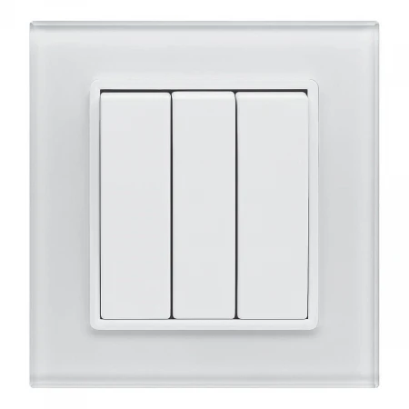 Выключатель трехклавишный Vesta-Electric Exclusive White белый FVK050312BEL