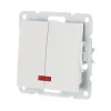 Выключатель LK Studio 2-кл., с индикаторами (схема 5L) 16 A, 250 B (белый) LK60 861204-1 Выключатель LK Studio 2-кл., с индикаторами (схема 5L) 16 A, 250 B (белый) LK60 861204-1