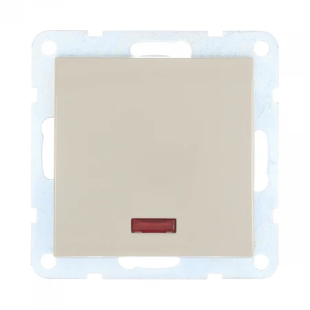 Переключатель LK Studio 1-кл., на 2 направления, c индикатором (схема 6L) 16 A, 250 B (бежевый) LK60 860401-1