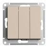Выключатель трехклавишный Systeme Electric AtlasDesign 10A 250V песочный ATN001231 Выключатель трехклавишный Systeme Electric AtlasDesign 10A 250V песочный ATN001231