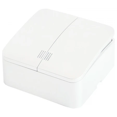 Выключатель двухклавишный Stekker белый MSW10-21-01 49290