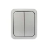 Выключатель двухклавишный Mini OG OG IP54, о/у, серый KRANZ KR-78-0833 Выключатель двухклавишный Mini OG OG IP54, о/у, серый KRANZ KR-78-0833