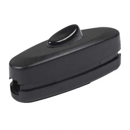 Выключатель-кнопка 250V 2А ON-OFF черный на электропровод (для настольной лампы) REXANT 36-3018