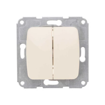 DEA Выключатель 2кл с/у 10А мех. Беж KRANZ KR-78-0232