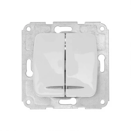 DEA Выключатель 2кл (инд) с/у 10А мех. Бел KRANZ KR-78-0203