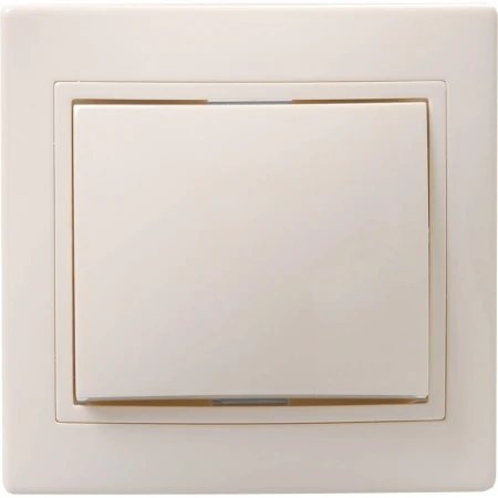 KVARTA Выключатель 1-клавишный кнопочный 10А ВСк10-1-0-ККм кремовый IEK EVK13-K33-10-DM